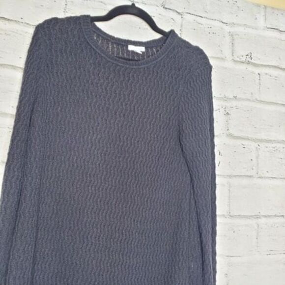 J. Jill Knit Fringe Black Long Sleeve Sweater Womens Petite Medium PM - Picture 7 of 8